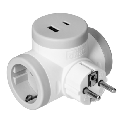 Harupesa 2-ne Maandusega Ümar 2X USB-A+C