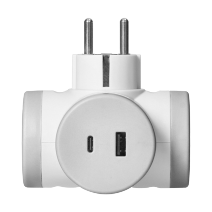 Harupesa 2-ne Maandusega Ümar 2X USB-A+C