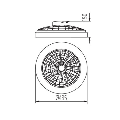 LED Lae- ja Seinavalgusti Ventilaatoriga 48w 4CCT RGB