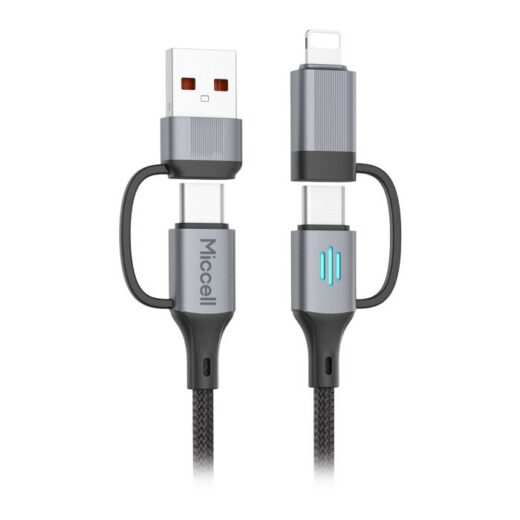 Laadimiskaabel 240w 5A 1m USB-A/C > USB-C/L